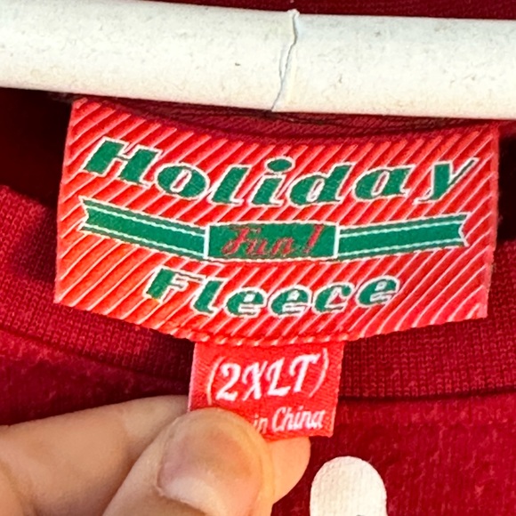 Holiday Fleece Red Saint Nick Whiskey Ugly Christmas Sweater, size 2XL - Picture 3 of 8